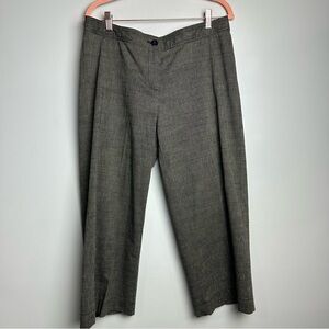J. Jill Charcoal Cropped Pants Wide-Leg Tailored
